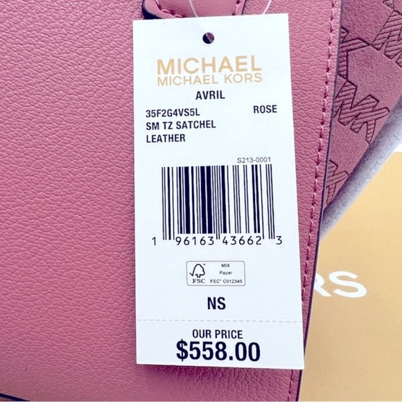 Michael Kors Small Avril Top Zip Satchel Crossbody Bag - Picture 8 of 8